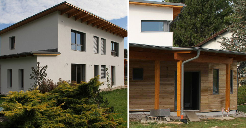 Passive house with straw bale roof